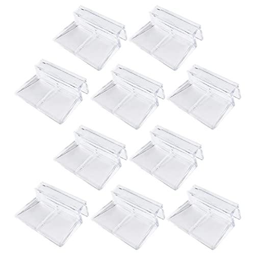 Balacoo Fish Tank Cover Clips 10pcs Acrylic Clips Aquariums Universal Cover Support
