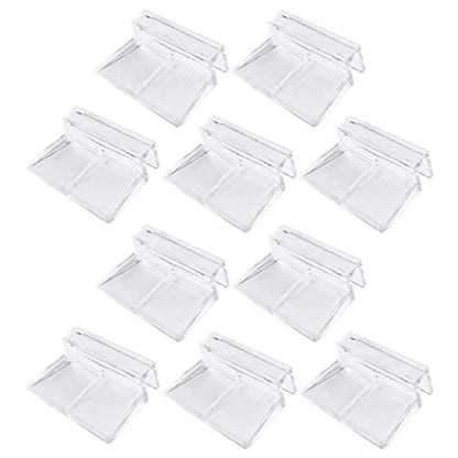Balacoo Fish Tank Cover Clips 10pcs Acrylic Clips Aquariums Universal Cover Support