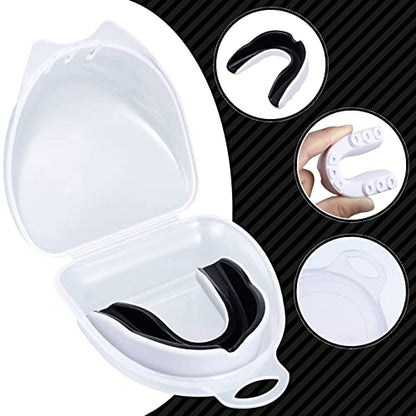 Frienda Adult Mouth Guards for Sports with Case - color: Black White Combined