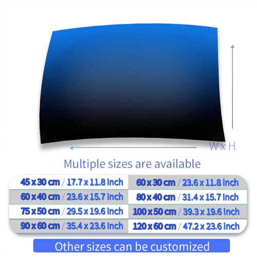 Blue Black Gradient Aquarium Background Stickers - Fish Tank Reptile Terrarium Decor 90 x 60 cm / (35.4 x 23.6 inches)