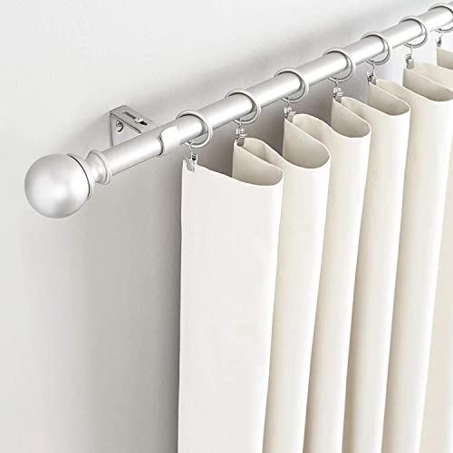 Curtain Rod Brackets for Adjustable, 2 Pack Premium Rod Bracket for Walls, Curtain Rod Holder, Drapery Rod Holders Hardware Window Curtain Rod Support Hanger for 1 Inch Rod (Silver)