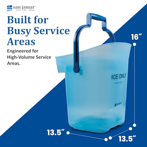 San Jamar Ice Tote, Blue, 16" H, 13-1/4"D, Plastic SILD6000-1 Each