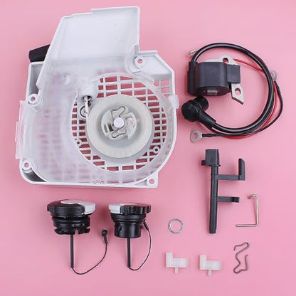 Tools Recoil Starter Ignition Coil Fuel Oil Tank Cap for Stihl MS250 025 MS230 023 MS210 021 Switch Shaft Chainsaw Replacement Part