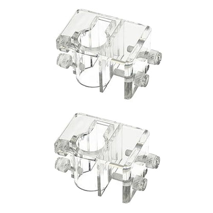 DOITOOL 2pcs Aquarium Water Holder Clip Clamp for Fish Tank Fixed Clamp Screw Adjustment (5-26mm)