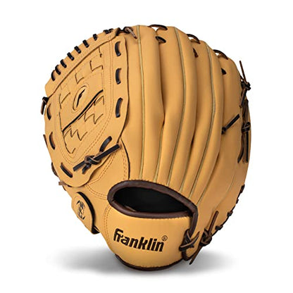 Franklin Sports Field Master Baseball Glove - color: Camel, style: 12.5" - Basket Web