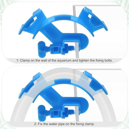 M METERXITY 6-Pack Aquarium Water Pipe Clamp, ABS Plastic Adjustable Aquarium Tube Holder Fish Tank Hose Holder Fixed Clamp Fixing Clip for 12-16mm Hoses Aquarium Equipment Accessories