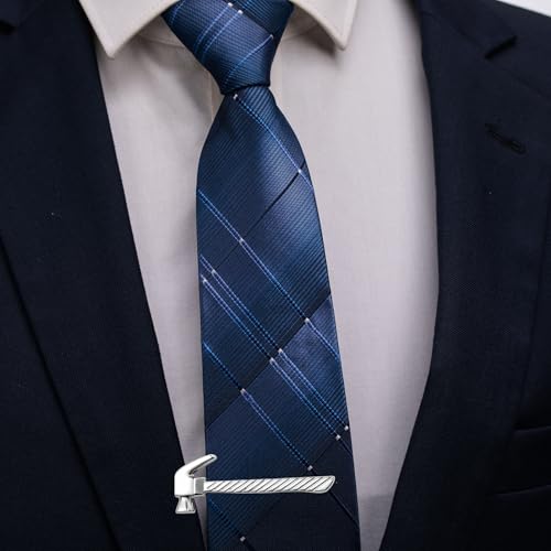HAWSON 2/2.2 Inch Various Tie Clips for Men Unique, Personalized Novelty Tie Bars Pins Tacks, Funny Theme Wedding Holiday Gifts for Husband Groomsmens - style: Hammer