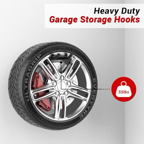 Ultrawall Garage Storage Hooks, Heavy Duty Steel Tool Organizer - size: 4 PCS