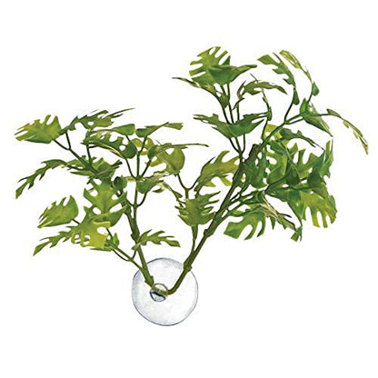Zoo Med Betta Plant, Realistic Looking Window Leaf Plant for Fish Tanks Black 0.3 oz - size: 0.3 oz