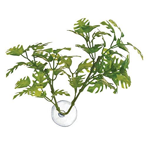 Zoo Med Betta Plant, Realistic Looking Window Leaf Plant for Fish Tanks Black 0.3 oz - size: 0.3 oz