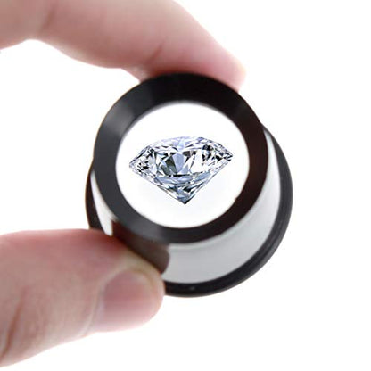Universal Tool 10X Plastic Jewelers Loupe 25mm Diameter Glass Lens Magnifier - size: 10X