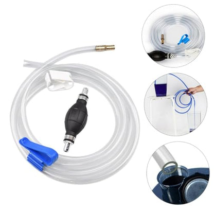 DOITOOL Manual Water Suction Hose and Oil Siphon Pump Kit, Sturdy Guide Oil Tube for Car and Home Use, Practical Suction Hose for Fuel and Liquid Transfer