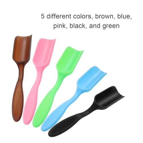 5Pcs Plastic Mini Gardening Shovel Spoons Soil Scoops, Colorful Mini Shovel for Planting, Digging, Transplanting Succulents, Potted Flowers, or Milk Powder, Lightweight and Easy to Clean