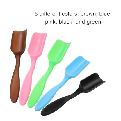 5Pcs Plastic Mini Gardening Shovel Spoons Soil Scoops, Colorful Mini Shovel for Planting, Digging, Transplanting Succulents, Potted Flowers, or Milk Powder, Lightweight and Easy to Clean