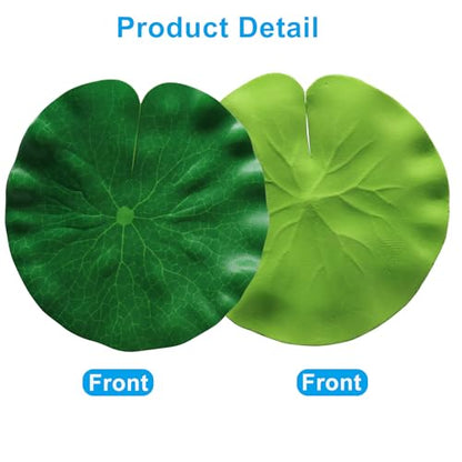 12Pcs Artificial Lily Pads, 3 Different Sizes Floating Foam Lotus Leaves Realistic Water Lilies Pad, Foliage Pond Decor for Ponds/Koi Fish Pool Patio Aquarium(6"、7"、8.7") - size: 6"、7"、8.7"