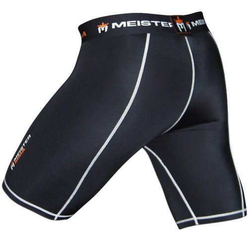 Meister MMA Compression Rush Fight Shorts w/Cup Pocket - color: Black, size: 36-37