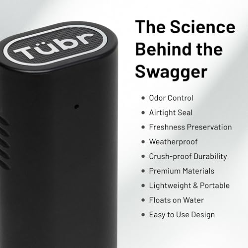 TUBR Kingz Premium Storage Container - Odor Proof, Airtight, Waterproof Carry Case for Small Items - Portable Crush-Resistant BPA-Free Container - Compact Storage for Travel, Daily Use (Raven)