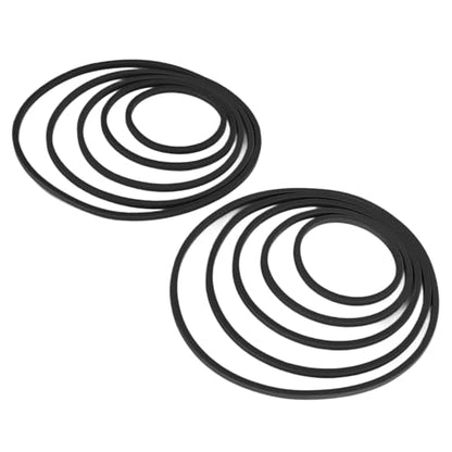 Aquarium Feeding Ring Set, 5 Sizes, EVA Foam, Prevents Food, Promotes Water Circulation, Ideal for Fish, Turtles, Plants (10pcs Black)
