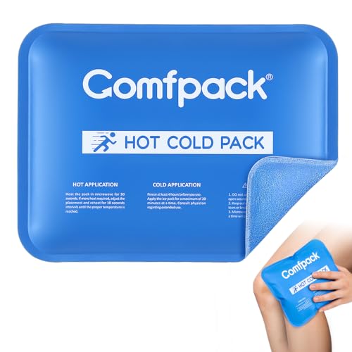 Soft Gel Ice Packs for Injuries Reusable, Flexible Double Sided Cold Packs for Muscle Pain Relief & Strains, Ice Pack for Shoulder, Knee, Ankle, Back, Face, Leg, Arm(1 PK) - size: 9.7×7.8 Inch