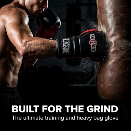 Ringside Lace IMF Tech Boxing Training Sparring Gloves - color: Black, size: 14 OZ