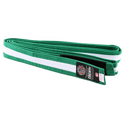 Tatami Fightwear Kid's IBJJF Rank Belt - Green - color: Green/White, size: M2
