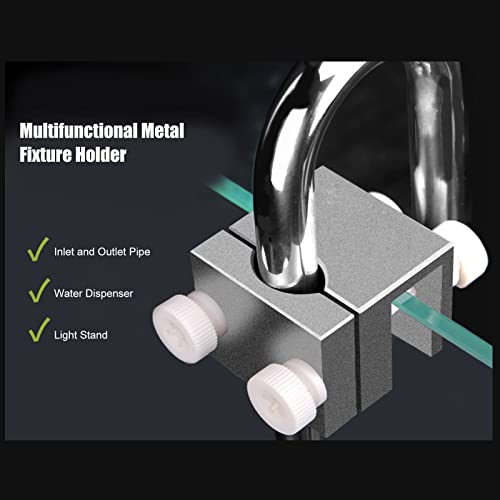Fish Tank Fixture Holder, Aquarium Hose Clamp, Water Pipe Light Stand Holder with Plastic Nut, for Aquarium Water Pipe Light Stand, Plastic, 816mm, 0.30-0.6in Cylinder Wall