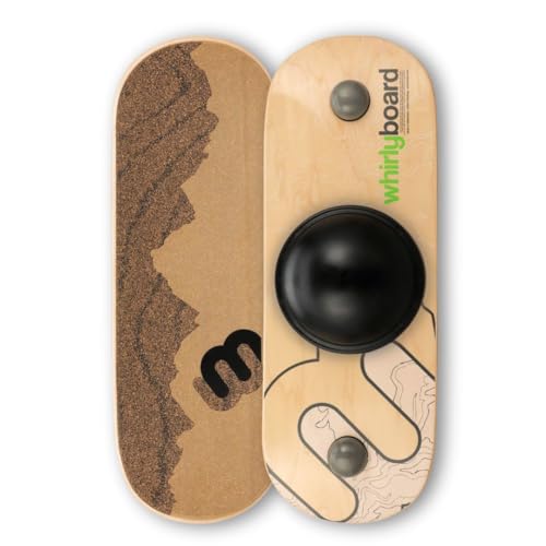 Wide 360˚ | Standing Desk Balance Board | Wobble Board Portable Home Gym | Snowboard Training | Surf trainer | Balance Board for Kids & Adults | Core Balance Trainer - color: Cork Rubber Grip Tape - Teton Mtns
