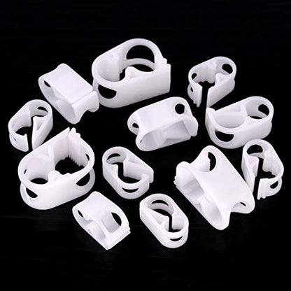 Swpeet 40Pcs 4 Sizes Plastic Tube Clamps Kit, Shut Off Hose Clamp Tube Clip Pipe Hose Flow Perfect for Control Wine Beer Bottle and Infusion Bottle