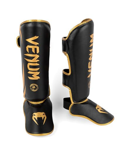 Venum Challenger Standup Shin Guards - color: Black/Gold, size: Medium