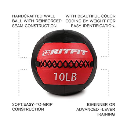 RitFit Soft Medicine Ball for Strength and Conditioning Workouts - size: 10lb