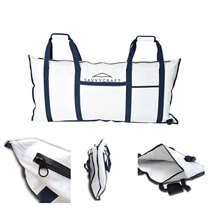 Savvycraft Waterproof Leakproof Insulated Fish Kill Bag, Heavy Duty Soft Fish Storage Bag with Easy Grip Handles, White 40" L x 20" H - style: Envelop: 40"l X 20"h