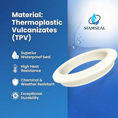 3 inch Hydroseal flexible tank adapter TPV grommet Bulkhead Fitting for PVC Pipe, No-Glue Push-Fit bulkhead connector for Water Tank/Barrel/IBC Tote, Aquaponics Hydroponics Aquarium Drain - size: 3 inches-6Pcs