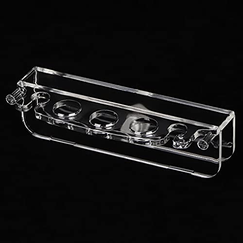 Acrylic Transparent Aquarium Tool Holder, Maintenance Rack S, White Clear, Space Saving Organizer - Durable Material, Easy Installation, Ideal for Fish Tank Tools