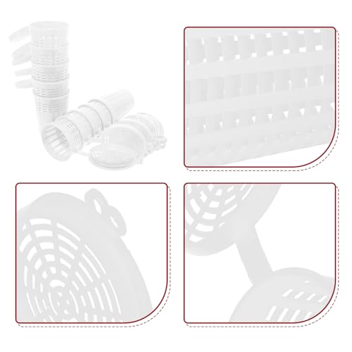 VANZACK 10Pcs Fishing Bait Cage Traps Feeder Holder Box Large Size Baits Case Barrel Fish Lure Plastic Basket Fishing