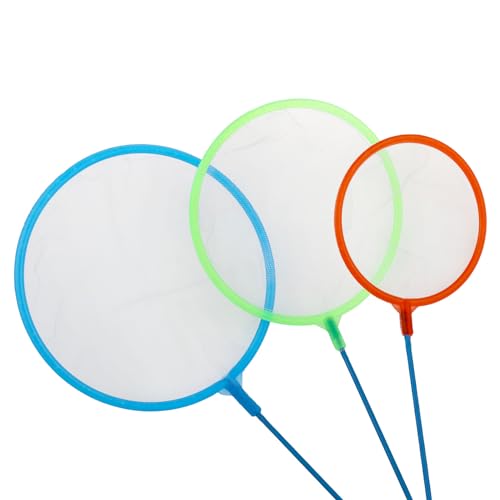 3-piece Sets Aquarium Fish Net Mini Baby Bumper Shrimp Net Small Fish Fine Net Suitable for All Fish (Random Color)