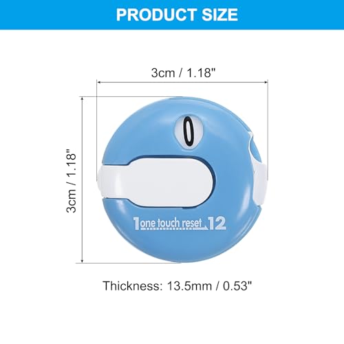 PATIKIL Golf Score Counter, Mini Golf Shot Stroke Attachment Counter - color: Blue White