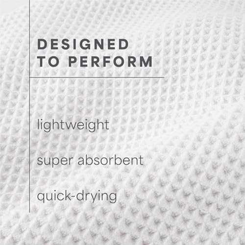 S&T INC. Aura Waffle Bath Towels, 4 Pack, 30" x 60", White - color: White