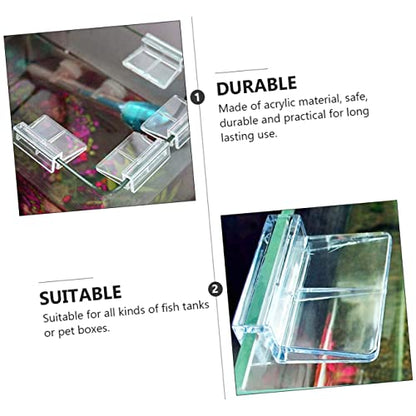 UKCOCO Acrylic Fish Tank Support Bracket Transparent Aquarium Cover Holder Easy Installation for Secure Lid Support for Aquatic Pets