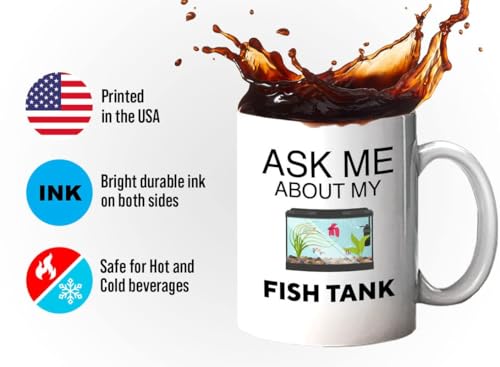 Bubble Hugs Fish Tank Lover Coffee Mug 11oz White - Fish Tank Lovers - Aquarist & Fishkeeping Gift