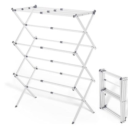 Foldable Clothes Drying Rack 41"x29"x14" - White - size: 3-Tier