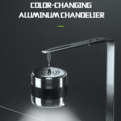 Fish Tank Light Bracket, COB Aluminium Alloy Brushed Finish Adjustable Durable Drop Light Bracket for Aquarium Lighting of Fish Plants Etc. (Silver) - color: Silver