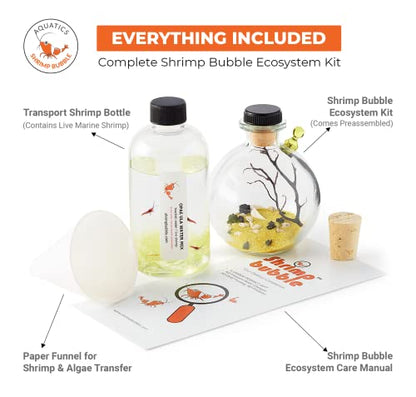 Self-Sustaining Ecosystem - Natural. Contains Live Opae Ula Shrimp