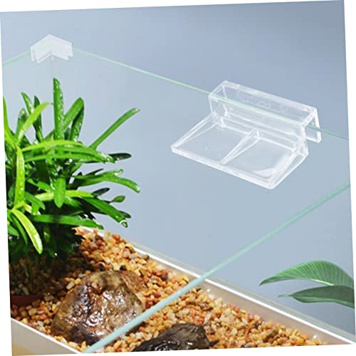 10pcs Fish Tank Cover Support Racks Transparent Acrylic Brackets for Aquarium Easy to Install Fish Tank Accessories Suitable for Covers