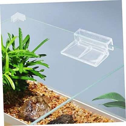 10pcs Fish Tank Cover Support Racks Transparent Acrylic Brackets for Aquarium Easy to Install Fish Tank Accessories Suitable for Covers