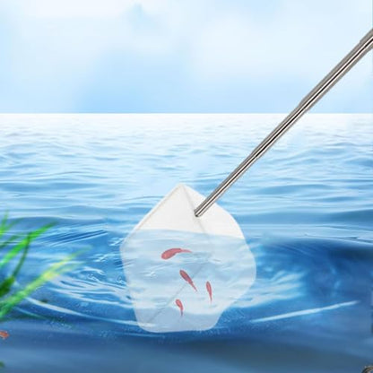 Aquarium Fish Tank Net - Fish Catching Net, Expandable Goldfishh Net | Fish Aquariums Nets with Adjustable Long Handle, Small Aquarium Net, Pond Shrimp Aquarium Net for Fiish Small Pond and Pool - size: small-square