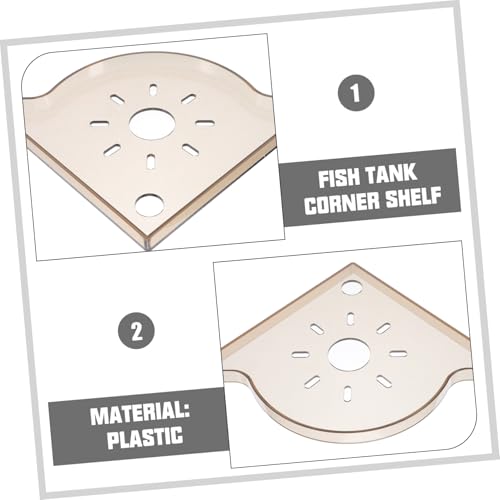 LABRIMP Fish Tank Corner Shelf Triangle Aquarium Organizer for Fish Food Supplies Transparent Desktop Divider for Easy Access Decor