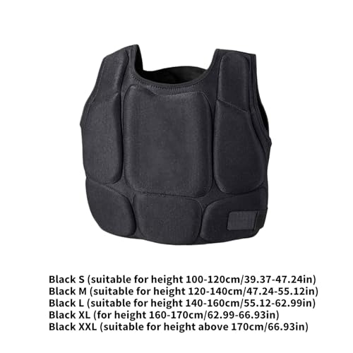 Martial Arts Chest Guard Heavy Duty Foam Padding Body Protector Fit for Adult Sparring Shock Absorbing Karate Taekwondo Gear Adjustable Straps Ventilated Polyester - size: Large