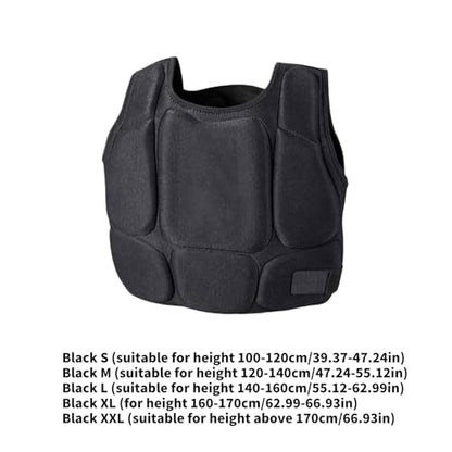 Martial Arts Chest Guard Heavy Duty Foam Padding Body Protector Fit for Adult Sparring Shock Absorbing Karate Taekwondo Gear Adjustable Straps Ventilated Polyester - size: Large