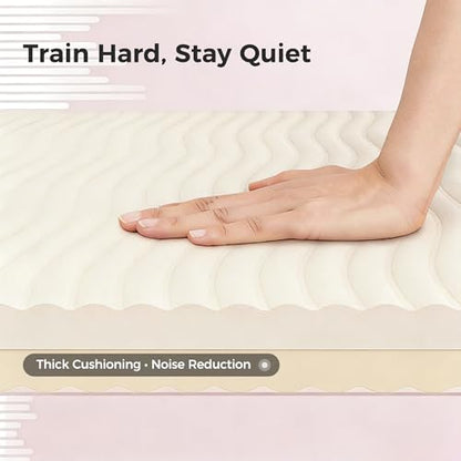 Keep 72" x 24" TPE Yoga Mat Non Slip, 1/4 Inch (6mm) Exercise Mat for Home Workout, Gym, Yoga, Pilates & Stretching with Carrying Strap, Oat White - color: Oat White