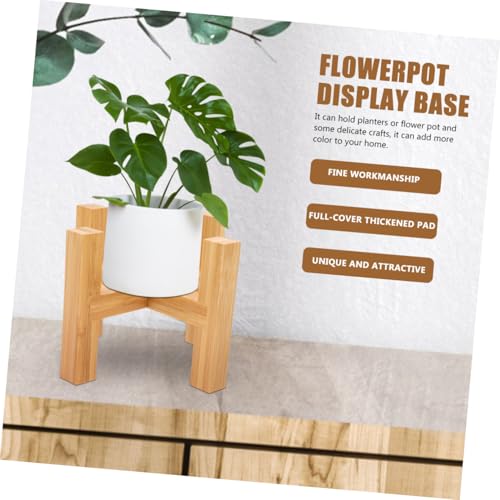 SHINEOFI Wooden Flowerpot Pedestal Stand with Anti-slip Pads Simple Wood Base for Indoor Outdoor Plant Display Multi-functional Rack for Flowerpots Crafts and Mini Fish Tanks Home Garden